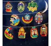 ZKFSIE Ramadan String Lights Ramadan Decorations, Eid Mubarak Decorations Eid String Lights, Star Fairy String Lights for Eid Festival Christmas Home Outdoor Garden Decorations(Colored)