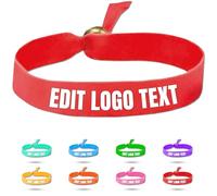 Zkgiftsdz 30 Pcs to 200 Pcs Custom Cloth Wrist Bands for Event and Parties, Personalized Fabric Bracelets with Text and Logo Admission Identification Wristbands