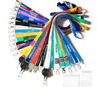 Zkgiftsdz Bulk Custom Lanyards with Detachable Hook - Personalized Lanyards with Logo and Text for Trade Shows, Conferences, and Office ID