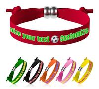 Zkgiftsdz Custom Fabric Wristbands, Personalised Fabric Bracelets with Text and Logo Admission Identification Bracelets - from 5 to 500PCS