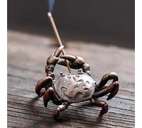 ZKHD Crab Incense Burner Copper Alloy Retro Zen Crab Incense Stick Holder,net Design Suitable for Cafes, Yoga Studios, Families, Family Hotels, Hotels, Offices
