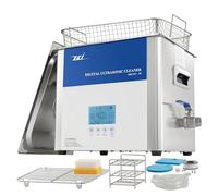 ZKI - 10L digital ultrasonic cleaning machine, adjustable heater, intensity and timer, ultrasonic cleaner, degassing mode, low noise, more than 12 hours runtime,