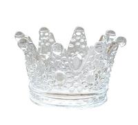 ZKKD Glass Crown Ashtray,Creative Desktop Smoking Ash Tray Home Office Decoration (Transparent Crystal Glass)