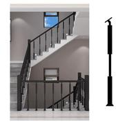 zklaseot 5 Pcs Metal Stair Balusters Post, 85/95cm Tall Baluster Posts, Indoor/Outdoor Railing Column, for Kindergarten, Apartment, Garden, Garage(Black,95cm)
