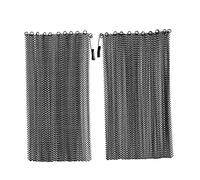 zklaseot Fire Screen, 2 Packs Fireplace Screen Mesh Curtain Spark Guard Chain Fireplace Door Protects The Fireplace, 5Sizes (Color : Black, Size : 24x19in)
