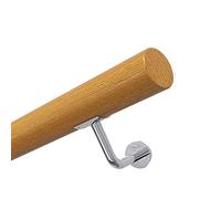 zklaseot Stair Handrail, Wooden Handrail, 1-20FT Length, Stair Railing, Indoor Wall Handrail, Natural Wood, Easy To Install (Color : Brown, Size : 3ft/90cm)