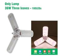 ZKLGS Grow Light, 24W/36W/48W LED Grow Light E27 Foldable Phyto Lamp Full Spectrum Bulb for Indoor Plants Bloom Flowering Grow Lamp Garden(Only Lamp-180led)