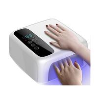 ZKLGS UV Nail Lamp, LED UV Nail Lamp Wireless Led Nail Lamp UV 72W Rechargeable 15600mAH Professional Gel Nail Dryer Nail Polish Curling Lamp for Home and Salon(Wireless white)
