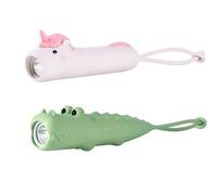 ZKLiLi Kid‘s Crocodile Union Outdoor Flashlight Rechargeable, Fun and Lightweight Kid Flashlight Suitable for Camping and Outdoor Exploration, Dog Walking, Birthday Gift