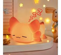 ZKLiLi Night Light for Kids Cute Axolotl Lamp,16 Colors+Tap+Remote+Silicone Kids Night Light,USB Rechargeable Axolotl Night Lights for Room Decoration, Girls