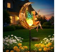 ZKLiLi Outdoor Solar Fairy Garden Light Decor Waterproof Hanging Pathway Lighting Decorations for Patio Yard Porch Lawn Pathway Walkway Statues Outdoor Decor Gifts for Mom Grandma Women