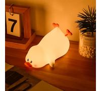 ZKLiLi Small Duck Night Light, Cute Duck Lamp, Soft Silicone Kids Nursery Nightlight LED Touch Light, Bedroom Decor as Xmas Birthday Gifts