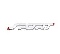 zkm Chrome Metal SPORT Logo Car Emblem Premium 3D Auto Badge Racing Sticker Turbo Power Decal Silver