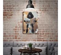 ZKMBMU Black Standard Poodle Sitting on The ToiletWall Decor Art Metal Tin Poster Modern Bar Decorations30x20cm