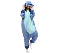 ZKomoL Adult Onesie Costume Unisex Party Pajamas for Women Cosplay Sleepwear Gifts Costume Christmas Stitch Blue