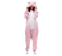 ZKomoL Adult Onesie Costumes Unisex Christmas Party Pajamas for Women Cosplay Sleepwear…, Pink Pig, S