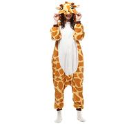ZKomoL Adult Onesie Unisex Party Pajamas for Women Cosplay Sleepwear Gifts Costume Christmas, giraffe, L