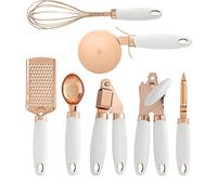 ZKOOO Kitchen Utensil Set 7pcs Stainless Steel Cooking Utensils Set Heat Resistant Non Stick Kitchen Gadget Cookware Set for Cooking and Baking, BPA Free, Black