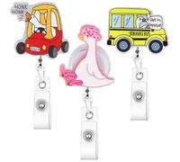 Zkptops 3Pcs Funny Silly Goose Badge Reel Cute Nurse Badge Reel with Retractable Alligator Clip Badges Holder Buddy for Nurses Doctors ID Card Decor Acrylic Name Tag Humor Badges Accessories for Gifts