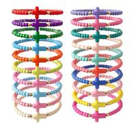 ZKRYHB 20PCS Jesus Cross Christian Bracelets Handmade Adjustable Bracelet Jewelry Accessories Bulk