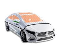 ZKSJFU Car Snow Cover for Mercedes Benz E 200 E 220 E 250 E 300 E 350e E 400 E 500 E 63 AMG, Strap Reflective Tape Elastic Band, All Weather Protection, Thickened Snow, Half Car Cover