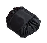 ZKSXOA 1pcs Lazy Drawstring Makeup Bags, Large Capacity Waterproof Travel Portable Cosmetic Bag Pouch Makeup Pouch Storage Organiser for Women Girl (Black)