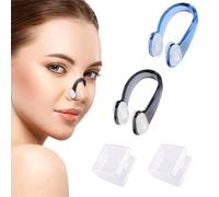 ZKSXOA 2 Pack Swimming Nose Clips, Silicone Nose Clip, Waterproof Nose Clip, Swim Nose Grip, Swimming Nose Protectors, For Adult Kids Child Women Men Unisex Swimming Water Sports Pool (Black and Blue)
