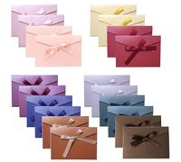 ZKSXOA 20 pcs Gift Envelopes, Colourful Envelopes with Ribbon Kraft Paper Envelopes Vintage Envelopes for Valentine's day, Mother's Day, Invitation Greeting Card,Christmas Card,Graduation Card