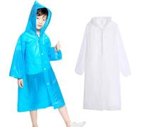 ZKSXOA 2pcs Kids Waterproof Rain Coat,EVA Rain Poncho with Hood for Girls Boys,Reusable Cute Children Raincoat for Travel Outdoor Climbing Cycling Hiking Camping