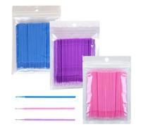 ZKSXOA 300pcs Micro Applicators Brushes Wands,Disposable Applicator Eyelash Brushes Make Up Mascara Brushes for Eyelash Extension,3 Colors
