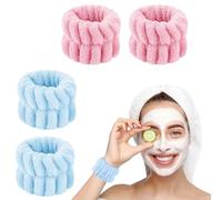 ZKSXOA 4pcs Washband-Face Washing Wristband Spa Wrist Towel Washband,Women Face Wash Wristband Keep Liquids Away from Spilling Down Arms for Women Girls