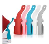 ZKSXOA 5 Pcs Lazy Shoes Helper Slider Easy On Shoes Plastic Shoehorn,Portable Shoe Lifting Helper Handled Shoehorn,Sock Slider Handled Shoe Horn for Men, Women and Kids, Elderly, Disabled