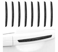 ZKSXOA 8 Pcs Universal Carbon Fiber Door Guard, Suitable for General Car Doors, Bumpers, Rear View Mirrors