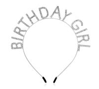 ZKSXOA Birthday Crowns Girl Headband Birthday Sash Bling Rhinestone Hair Band Princess Tiara Sweet Happy Birthday Accessories for Women Girls Party Christmas Festival Decorations