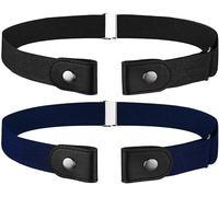 ZKSXOA Buckle Free Invisible Stretch Belt, 2 Pcs, Elastic Adjustable Belt, No Buckle Elastic Belt, Invisible Belt Women and Men for Jeans Pants