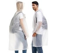 ZKSXOA Portable Raincoat, 2 Pack Adults/Kids Unisex Reusable Waterproof Rain Coat, Reusable Rain Resistant Poncho for Camping, Emergency Situations, Travel