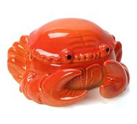 ZKSYLSM Crab Ashtray with Lid - Windproof Ceramic Design for Outdoor Patio or Home Use, Heavy Duty Ash Catcher (5 Inch)