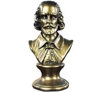 ZKSYLSM Shakespeare Bust Bronze Statue - 12 inches Resin Sculpture for Library and Piano Decor