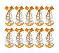 Zktfyshk 10Pcs Deck Planks Board Tent Stakes Fishbone Anchors Peg with Spring Buckles Portable for Camping Hiking Adjustable Fishbone Anchors Portable Anticorrosion