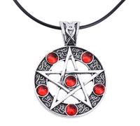 Zktfyshk 1Pc Fashion Invert Pentacle Star Pewter Pendant Cosplay Necklace New