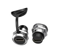 Zktfyshk 2PCs USB3.0 Through Sockets Adapters High Conductivity Zincs Alloy Construction Space Saving Design for Permanent Mounting Gigabit Ethernet USB Connectors