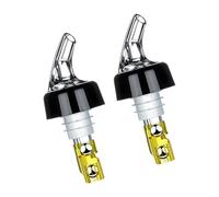 Zktfyshk 45ml Automatic Measured Drink Pour Nozzle 2PCS Metal Bead Liquor Pourer Beverage Dispenser Seal for Exact Serving Party Drink Accessories