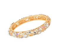 Zktfyshk Elegant Design Zn Alloy Hollow Out Fish Tail Spring Featuring Dazzling Rhinestones Ethic Charm Wristlet Wrist Chain