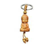 Zktfyshk Fengs Shui Peach Wood Buddhas Pendant Keychain Chain Buddhas Statue Symbolizes