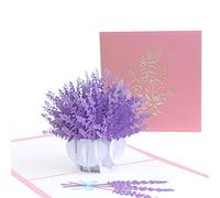 Zktfyshk for Lavender Greeting Card Thanks Message Bless Cards for Birthday Christmas Wedding Party
