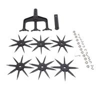 Zktfyshk Garden Soil Scarifier Rotary Lawns Rippers 2 in 1 Ventilated Rotary for Efficient Soil