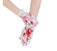 Zktfyshk Halloween Costume Gloves With Realistic Terrifying Blood Stain Print Scary And Eye Catching Blood Print Gloves