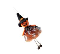 Zktfyshk Halloweens Fabric Hanging Decorations Scary Eerie Witch Black Cats Pumpkin Phantoms Ornament for Indoor