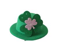 Zktfyshk Irish National Day Small Green Hat With Shamrock And Hair Clip Great For StPatricks Day Party Gathering Dressingup