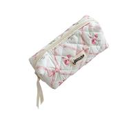 Zktfyshk Large Capacity Pencil Bag Bows Case Floral Print Pen Pencils Box for Organizing School Supplies Floral Print Pen Box Pouch Case Makeup